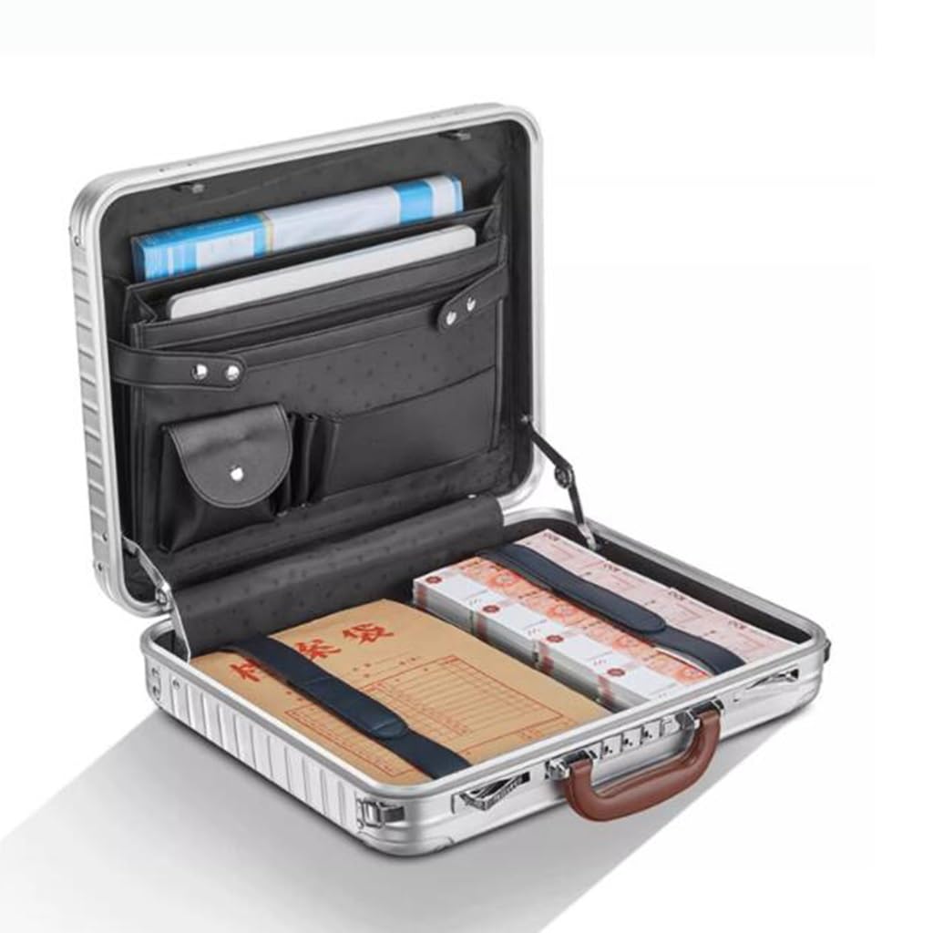 Aluminium-Aktentasche für Herren, Business-Laptop-Tasche, medizinische Tasche, Instrumente und Ausrüstung, Werkzeugkoffer mit Schultergurt