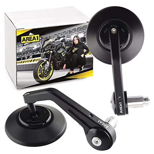 Area1 Motorcykel spegel styrebackspegel CNC kompatibel med Yamaha XJ 600 S,N/XJ 900, XJ 750, 650, 600, 550 (V53)