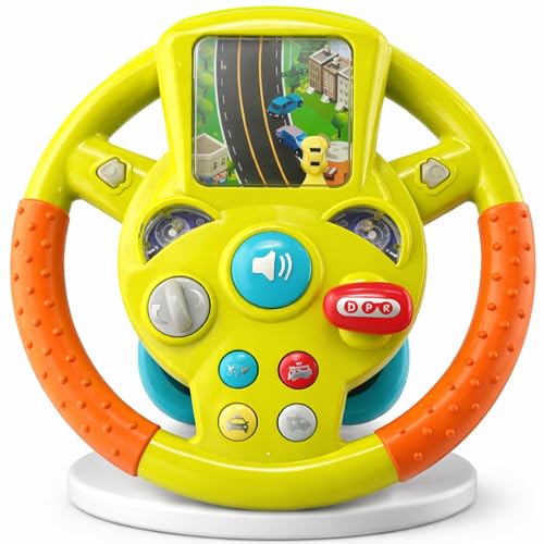 Image of Steering Wheel Toy for Kids | Realistic Car Driving Simulator with Lights, Sounds & Music | Automatic Steering Wheel Toy for Boys & Girls | Fun & Educational Pretend Play Toy for Toddlers (ZVYSW01)