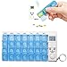Kempp Pillendose Elektronische Digital Pillenbox Tablettenbox, Automatische Tabletten-Spender mit, Wöchentlich Digital Pille Organizer, Pille