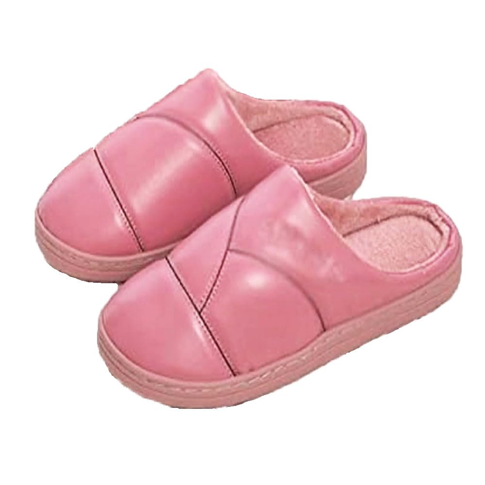 TopiBaaz Women Indoor Slipper Winter Woolen PU Leather Flip Flop Ballet Flats Soft Plush Carper Home Slides Slippers for Bedroom Shoes (Pink,5) (B0CG1QQMKQ) Amazon Price History, Amazon Price Tracker