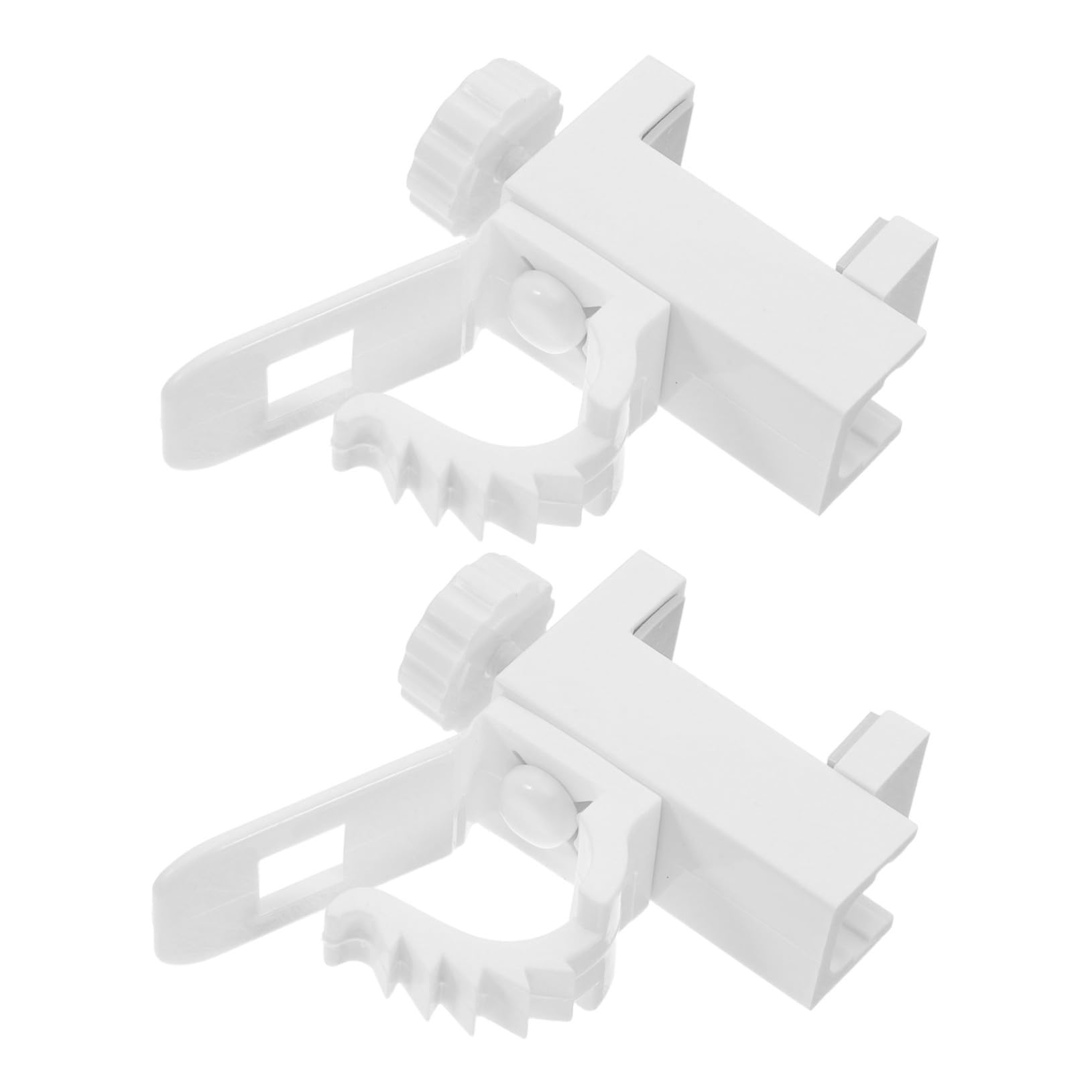 GANAZONO 2Pcs Adjustable No Drill Curtain Rod Holders Plastic Brackets for Easy Installation for Home Rv Use Fits Various Window Durable Stylish Design