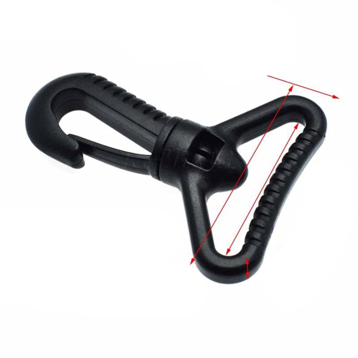Ganchos giratorios de plástico para bolsos, cinturones, correas, llavero, accesorios de mochila, cinchas, 25 mm, 32 mm, 38 mm, 50 mm, 500 unidades, tamaño de cincha 38 mm