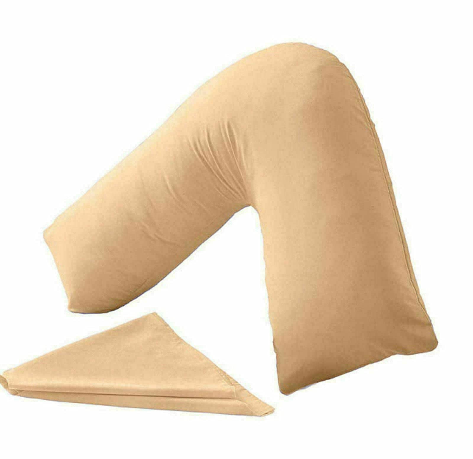 EliteKoopers 1Pcs Latte V-Shaped Pillow Cushion Cover Case Pillow Case