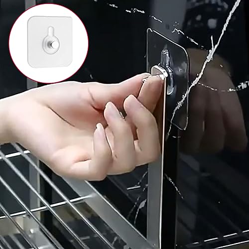 Image of 12pcs Punch-Free Transparent Hooks, Traceless Adhesive Picture Frame Hangers for Picture Frames, Wreaths, and Wall Decor