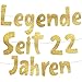 Lustige Banner, Glitzerbanner Legende Seit 22 Jahren, Partyzubehör zum 22. Geburtstag