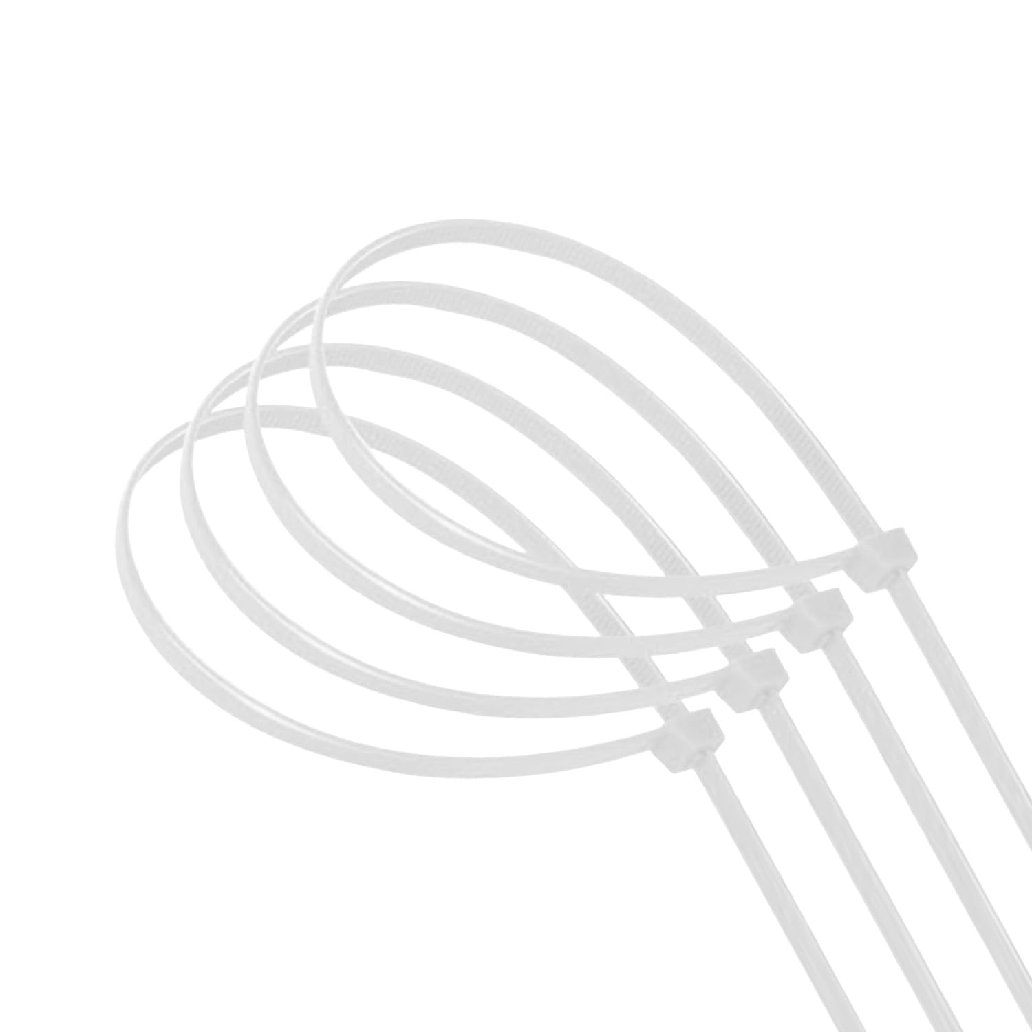 Glowster White 7.2Mm X 500Mm Nylon Cable Ties Ideal For Bundling Cables And Securing Items In Diy And Organization Projects