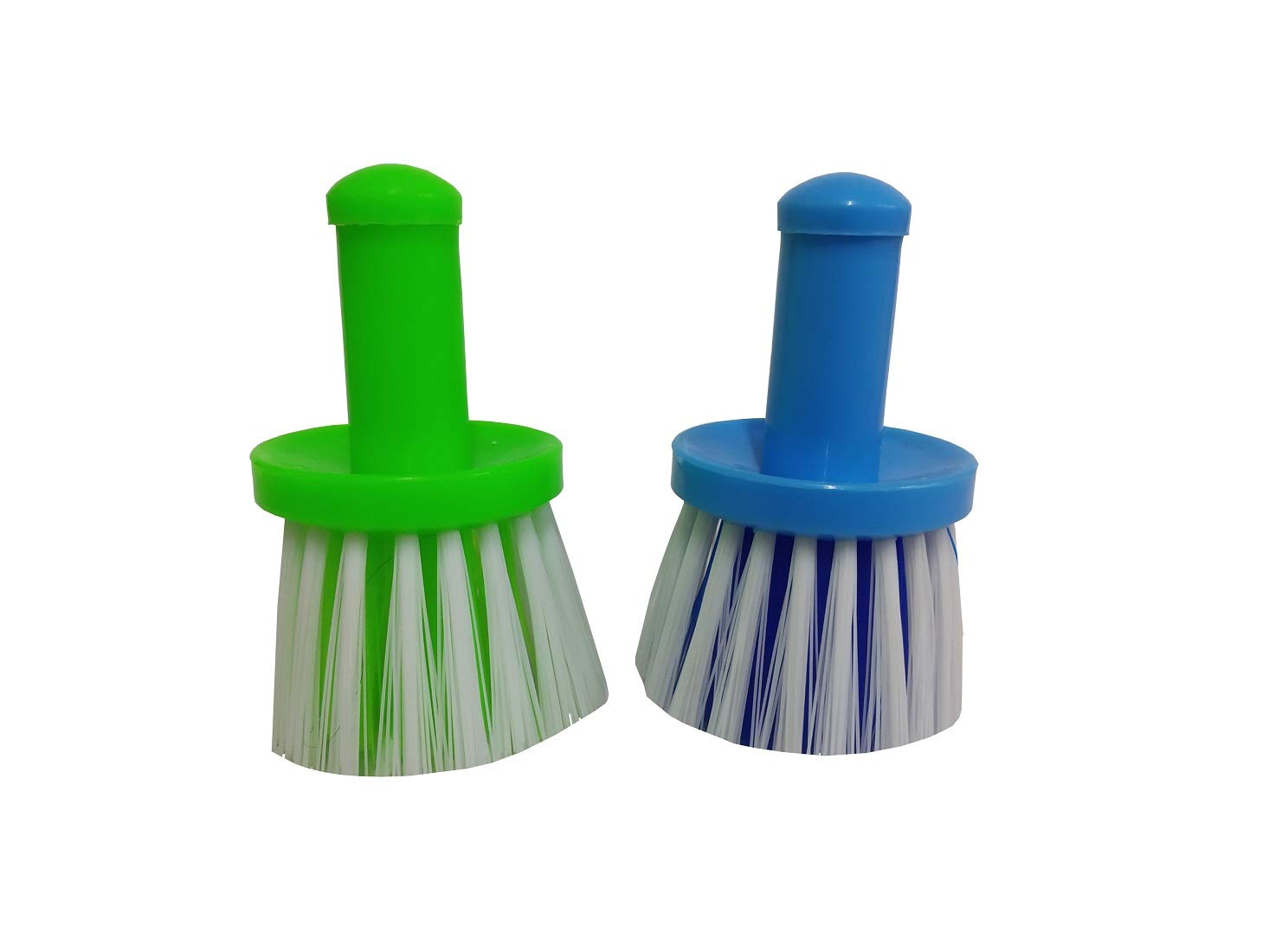 Bigwheels (Pack of 2) Plastic Handle Cleaning Duster Stiff Hand Hard Bristle Round Scrub Dish Washing Brush (10 Cm Size)-image-6