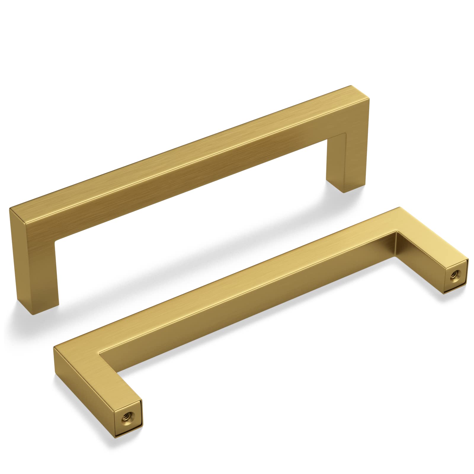Haliwu Gold Cabinet Pulls, 15 Pack 3 inch Hole Spacing Brushed Brass Haliwu Gold Cabinet Pulls, 15 Pack 3 inch Hole Spacing Brushed Brass
