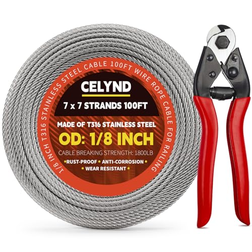 CELYND 100ft T316 Stainless Steel Cable for Railing