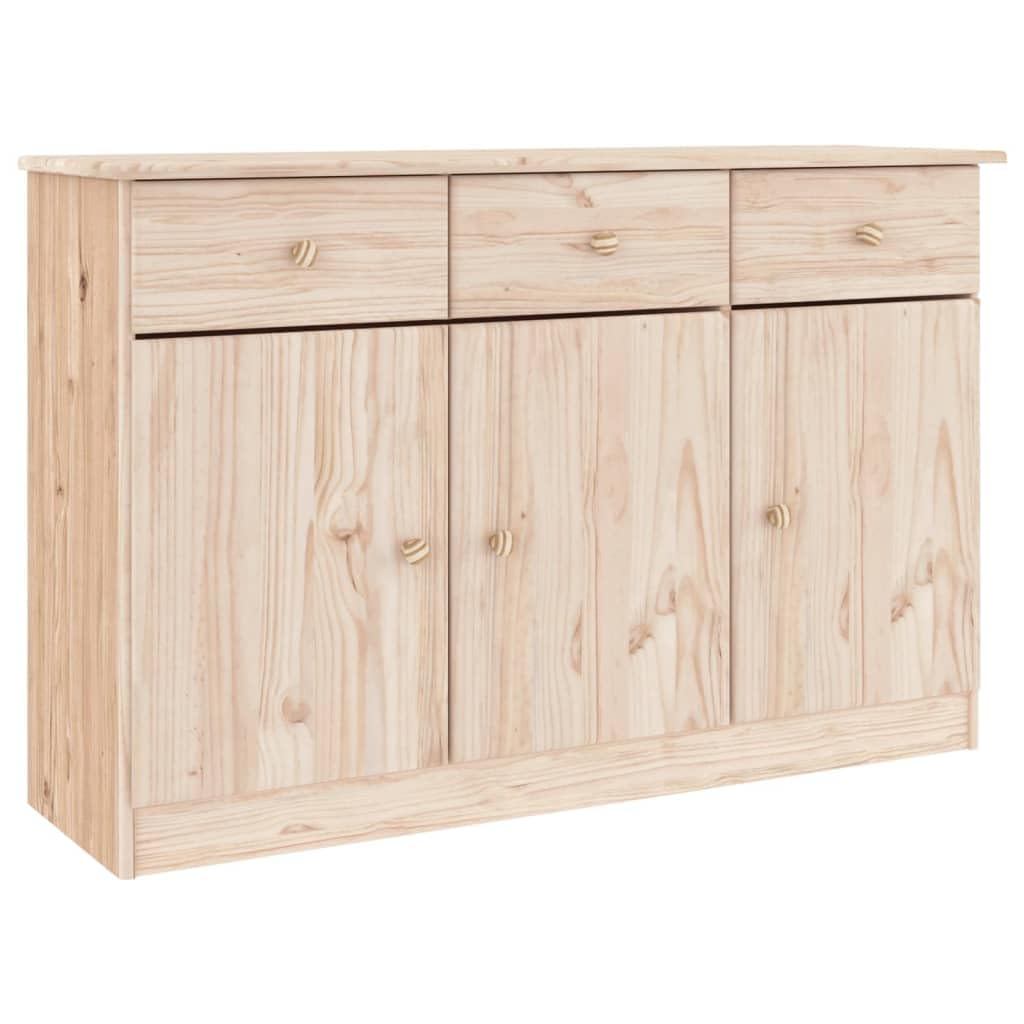 vidaXL Aparador Alta Madera Maciza de Pino 112x35x73 cm