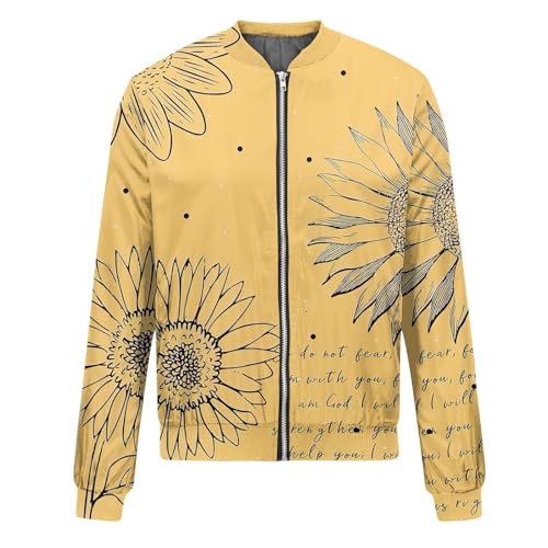 COTECRAM Bomber Jacket Women 2024 Causal Floral Zip Up Coats Long Sleeve Stand Collar Fall Jackets Lightweight Outerwear Tops3