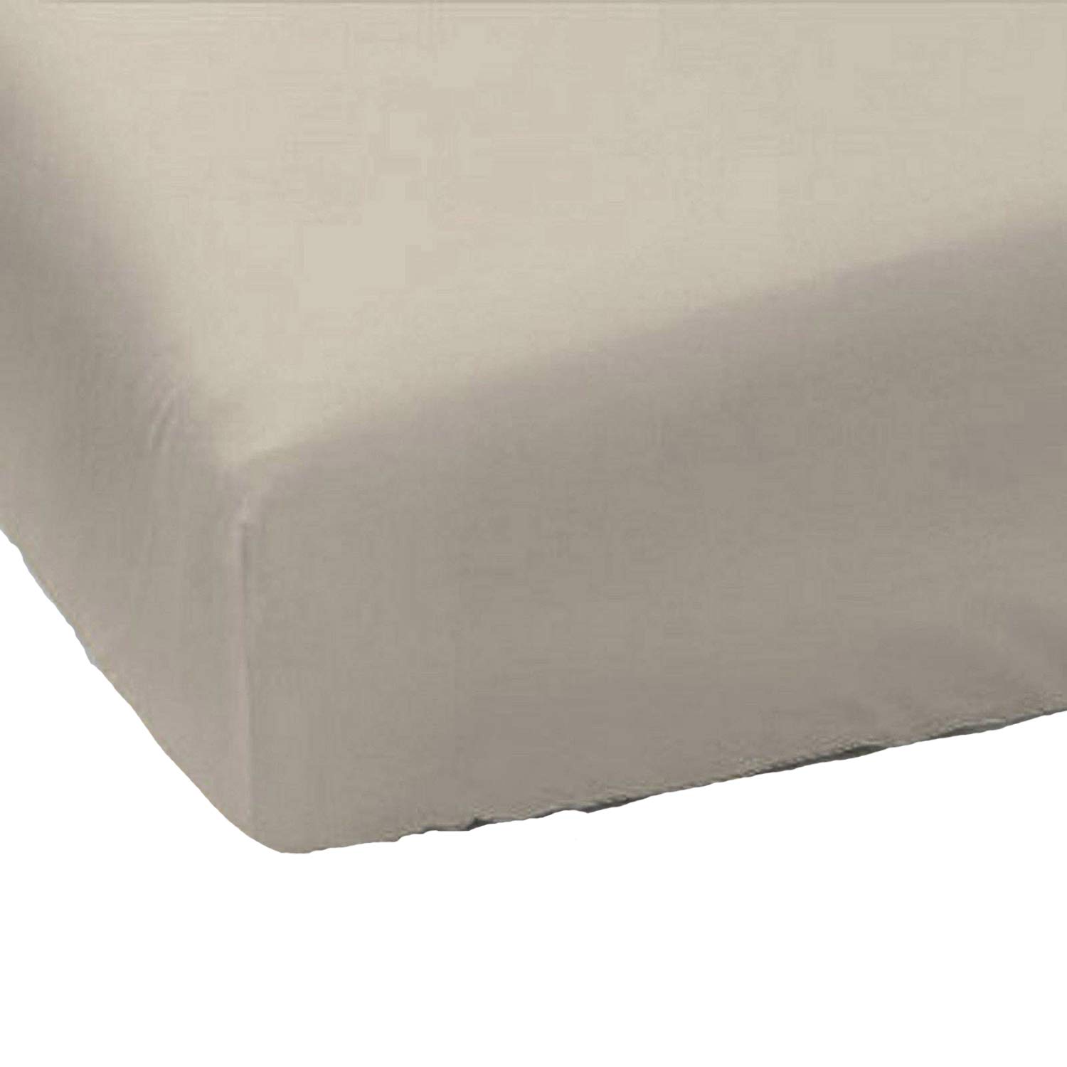 Arlinens 100% Egyptian Cotton T200 Percale Fitted, Extra Deep Fitted Sheets In Following Sizes And Colours: (Stone Extra Deep Fitted Sheet 40Cm, Single)