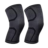 RAINCHIC Kniebandagen, 2X Kniebandage für Damen und Herren,Sportkompression,Knieschoner stabilisieren und stützen das Gelenk,Sportkniebandage zum Laufen, Wandern