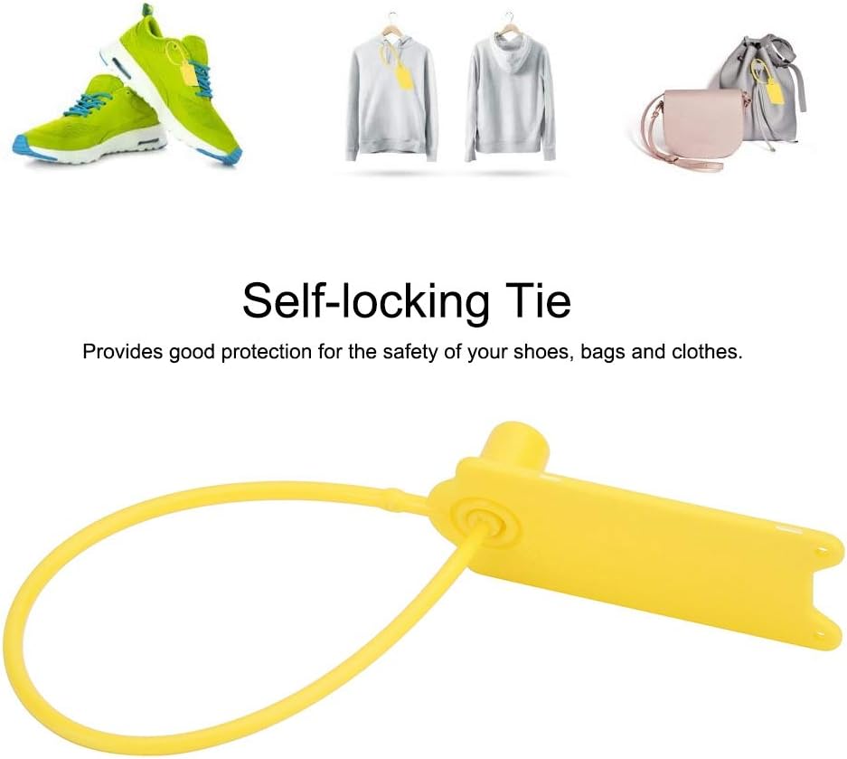 195mm Colourful Cable Ties Cable Zip Ties For Clothes Suitcase Shoes Bag Label Tag 100 Pcs (Yellow)