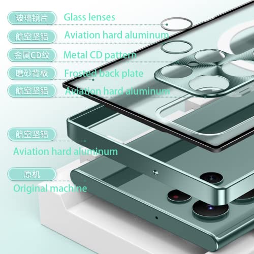 Funda Samsung S21 Ultra transparente con parachoques de metal y protección para cámara 4