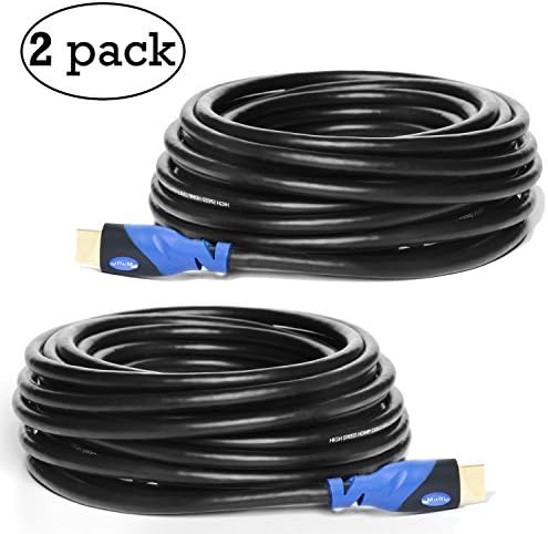 Multi-Cable High Speed HDMI Cable With Ethernet 2 PACK 15M - Supports 4K 3D & Audio Return Channel [Latest Version] - 15 Meter- 2 in Pack