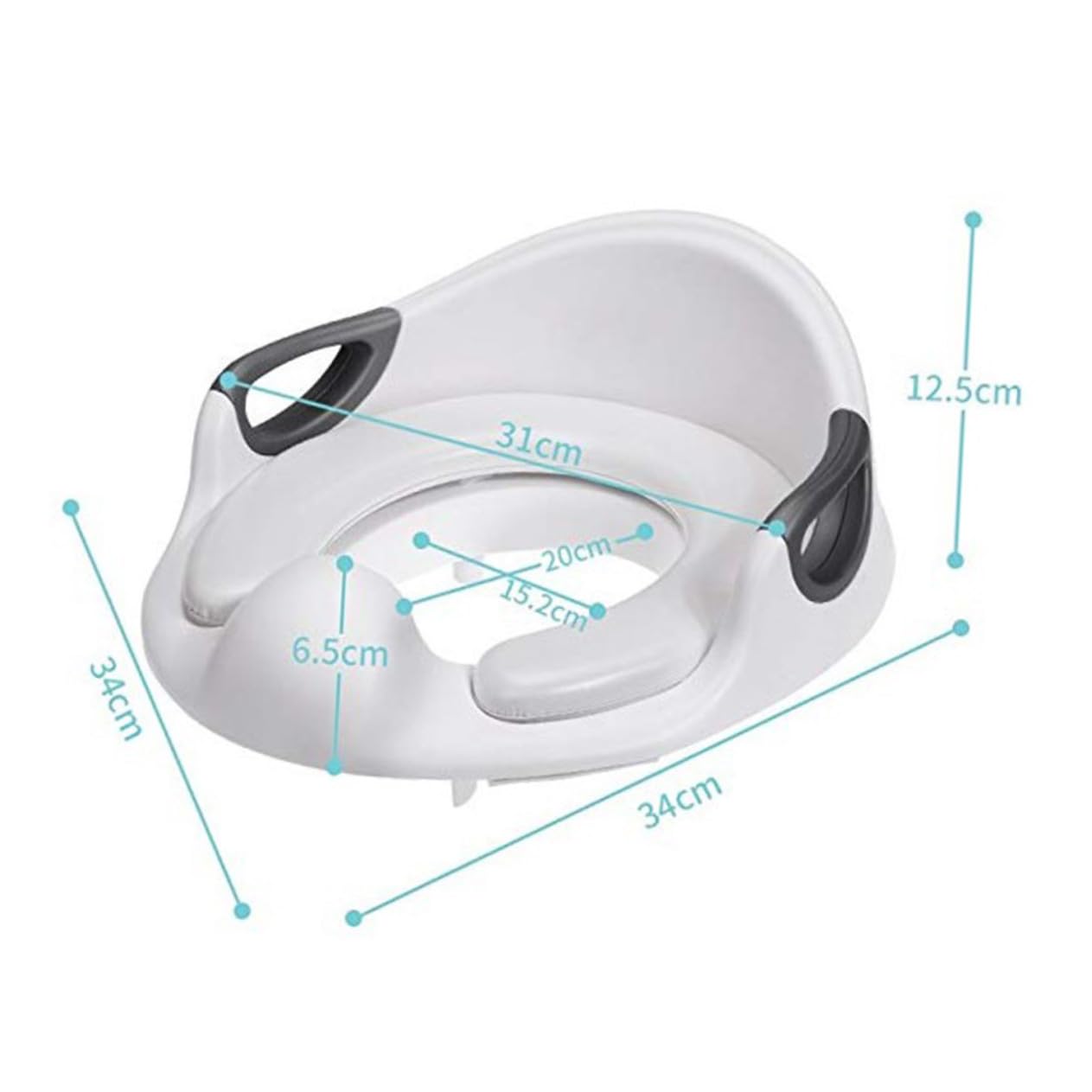 Totority Large Toilet Trainer Seat for Boys and Years Old PU Material with High Urine Barrier Comfortable Double Handrail Design Easy to Clean White Potty Training Seat