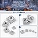 Glarks 90pcs Square Nut Set M3 M4 M5 M6 M8 304 Stainless Steel Square Thin Nut Square Machine Screws Nut Metric Coarse Thread Nuts Assortment Kit