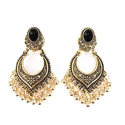 Preisvergleich Produktbild LQQSTORE Ohrringe Damen Ohrstecker Indische Bollywood Schmuck Vergoldet Hochzeit Tragen Traditionelle Polki Geschnitzt Troddelohrringe Elegant Earrings Festive Geschenk Hochzeit Ohrringe