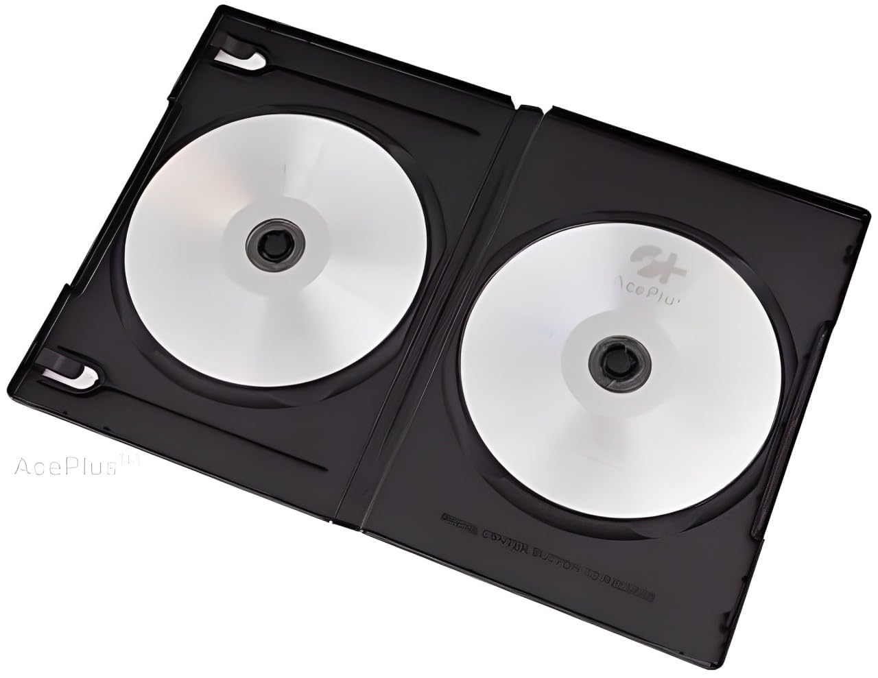 MyTechHub Premium Double CD DVD Cases, 14mm Standard Thickness, Black,2 in 1, 2-Disc Storage (10)