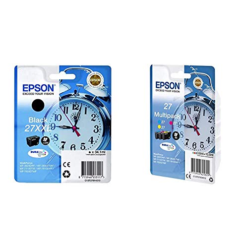 Cartouche Jet d'encre Noir XXL C13T27914010 Epson résout le manque d'encre 27 CMJ