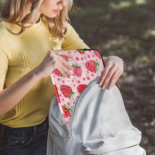 Funda para portátil con diseño artístico rosa fresa 13 pulgadas miniatura 6