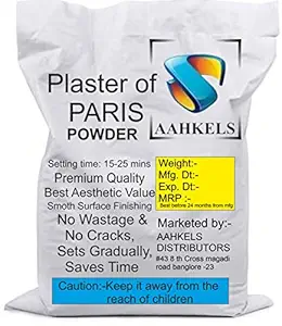 Aahkels Plaster of Paris Powder - Plaster Hand Mold Casting Kit Powder, Gypsum Cement, Pottery & Ceramic Plaster Powder for Crafts, Sculpture, Diorama and Home Decor (500 GMS)