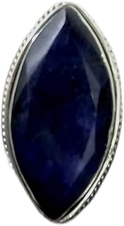 Sapphire Ring, Marquise Stone Ring, 925 Sterling Silver Plated, Marquise Ring, Split Band Ring, Boho Ring, Handmade Statement Ring, Blue Gemstone Ring, Handmade Ring, Gift For Her, Wedding Ring, Anniversary Gift, Unique Ring, Vintage Ring