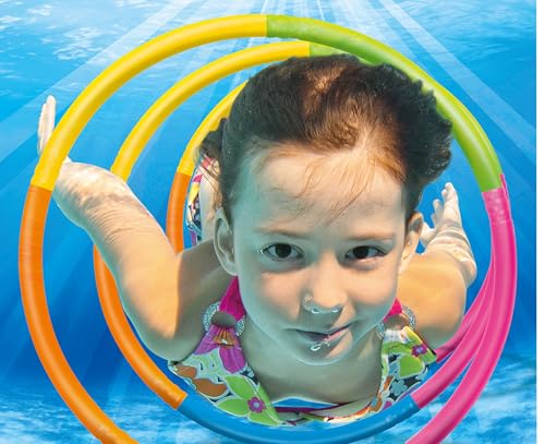 ToyToyToy Diving Hoops Tauchreifen 4 große Tauchringe zum Durchtauchen 59 cm