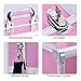 Joligrace Makeup Box Train Case - Professional 13.5 Inch Portable Aluminum Cosmetic Organizer Storage Box with 4 Adjustable Dividers Trays, 2 Locks and Shoulder Strap - Holographic Pink