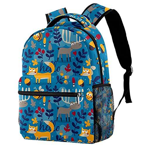 Sac à dos d'école grand volume avec poches de rangement et espace ordinateur portable