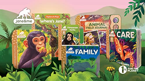 Where's Jane Look, Explore, & Find: A Hidden Pictures Board Book From The Jane Goodall Institute - Search For Animals In The Wilderness Including Chimpanzees, Leopards, Tigers, Cheetahs, And More! #TOP7