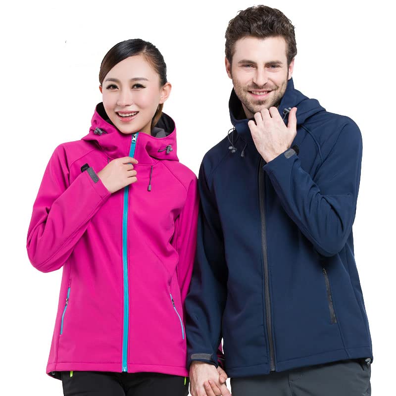 WSPDSD Herren Damen Softshell Wanderjacken wasserdichte Camping Trekking Windjacke mit Kapuze Regenmäntel Skifahren… – Bild 5