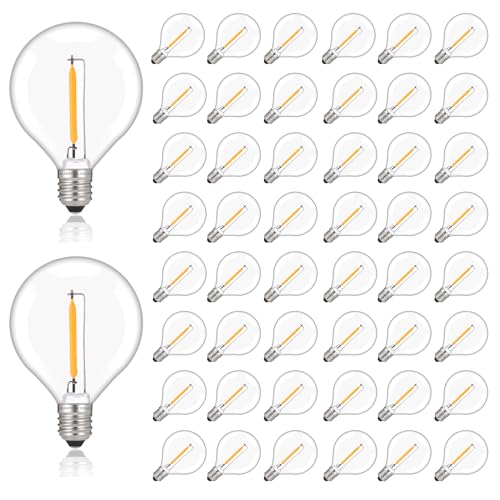 ALAMPEVER G40 LED Replacement Light Bulbs for String Lights, Shatterproof Globe Bulbs, 5W Equivalent...