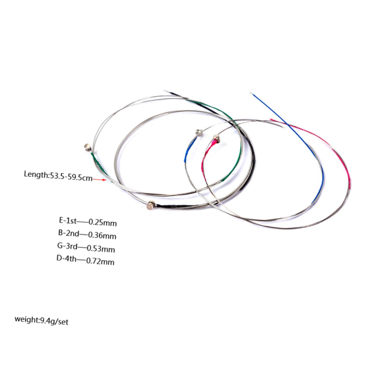 Levemolo Metal Violin Strings A/e/d/g Fiddle String Enhanced Tone Volume Musical Instrument Accessories Set