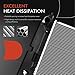 A-Premium Engine Coolant Radiator Assembly with Transmission Oil Cooler Compatible with Toyota Corolla, Matrix & Pontiac Vibe 2003 2004 2005 2006 2007 2008, L4 1.8L, Replace# 164000D230