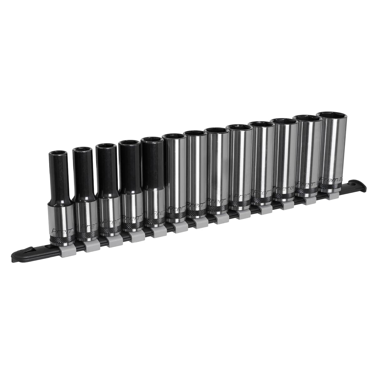 Sealey Socket Set Deep 13pc 1/2""Sq Drive Metric - Black Series - AK7995