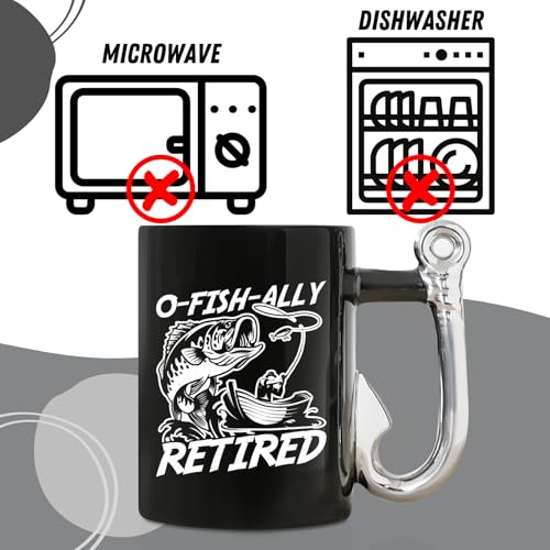Taza de cerámica para pesca y jubilación miniatura 6