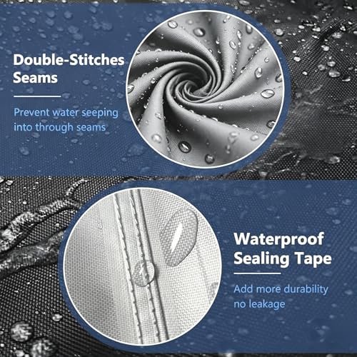 Image of STARTWO Patio Furniture Cover Set, 5 Piece Outdoor Furniture Cover Waterproof, 600D Heavy Duty Lawn Patio Set Covers for Chairs, Loveseat and Coffee Table (Grey)