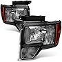 AKKON - For Black 09-14 Ford F150 F-150 For Non Projector Headlight Model Pickup Truck Headlight Replacement