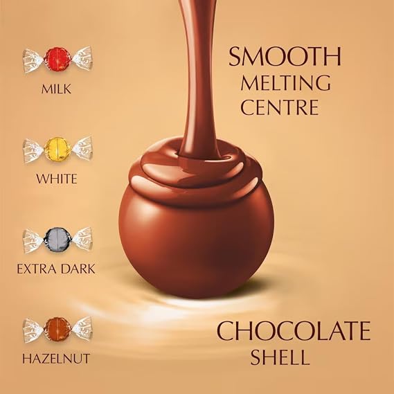 Liindt Lindor Assorted Chocolate Truffles 200G (Pack of 3)