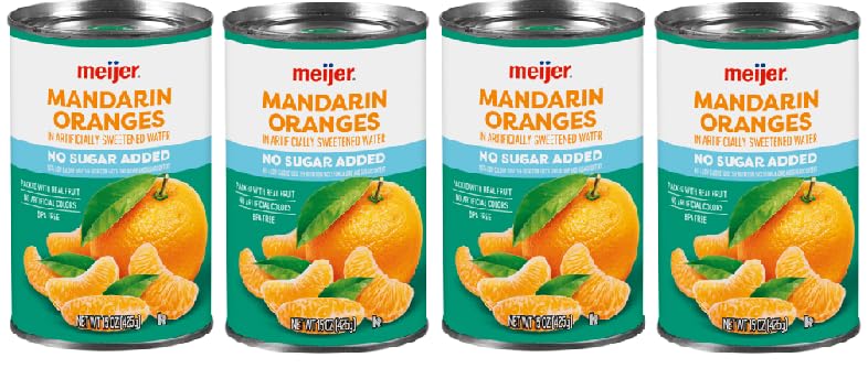 No Sugar Added Mandarin Oranges (4 Cans, 15 oz. Each)