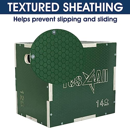 Yes4All 3 in 1 Non-Slip Wooden Plyo Box, Plyometric Box for Home Gym and Outdoor Workout - Image 4