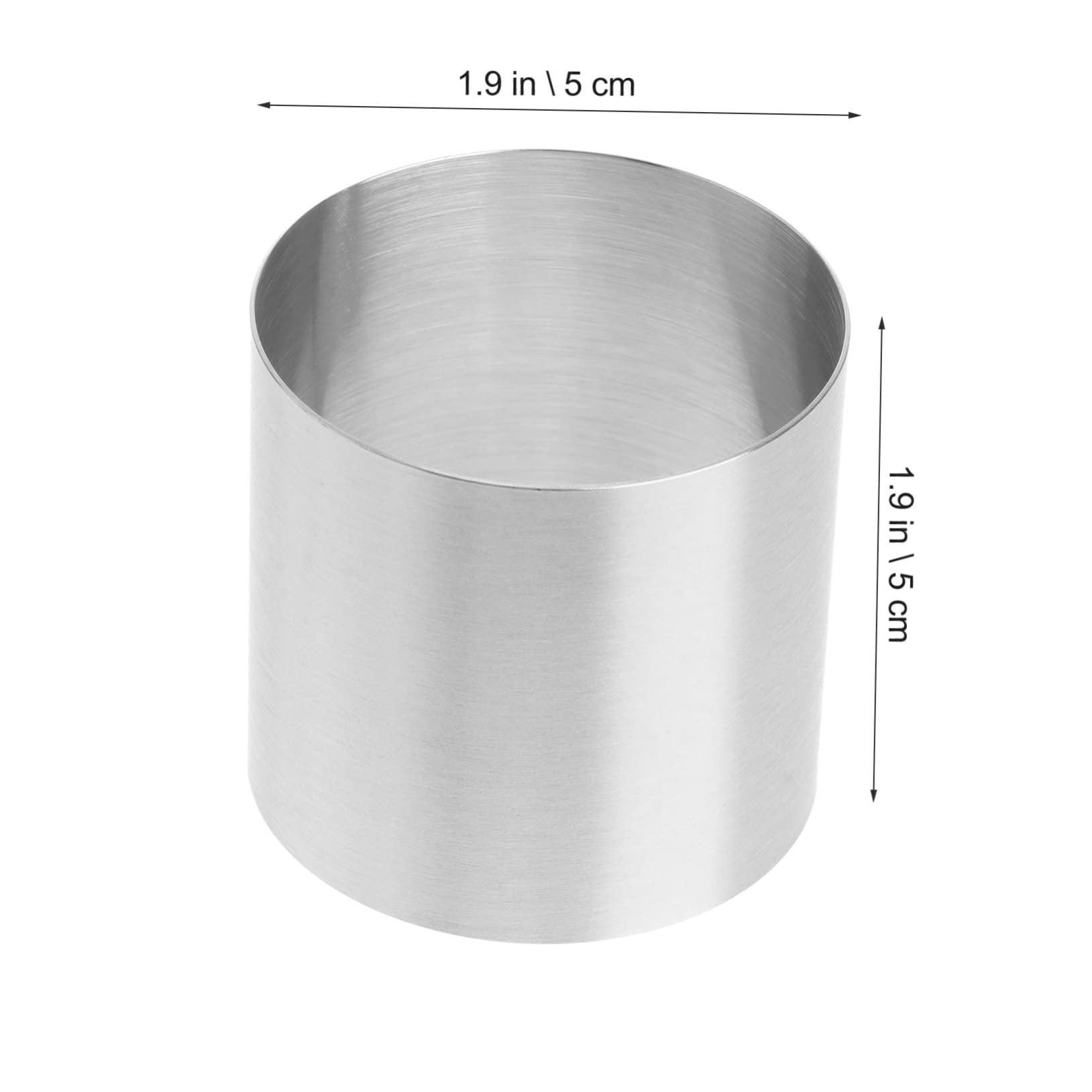 Molde Redondo para Mini Postres, 8 Piezas de Acero Inoxidable