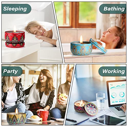 Eyamumo Scented Candles Gift Set, Soy Wax Flower Scent Candle 4 Pack Aromatherapy Candle, Stress Relief Gifts For Women,135H Burning, Candles For Home Scented Birthday, Mother, Friends, Coworker #TOP7