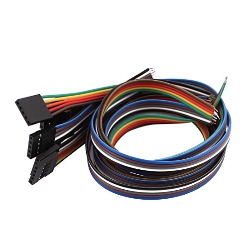 Aexit 10 Pcs Jumper Wire femenino 5P 30cm cable miniatura 1
