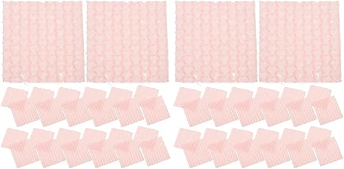 LOGOFUN 120 bolsas transparentes de burbujas en forma de corazón, bolsas de amortiguación dobles protectoras (color raíz de loto, 3.9 x 3.9 in)