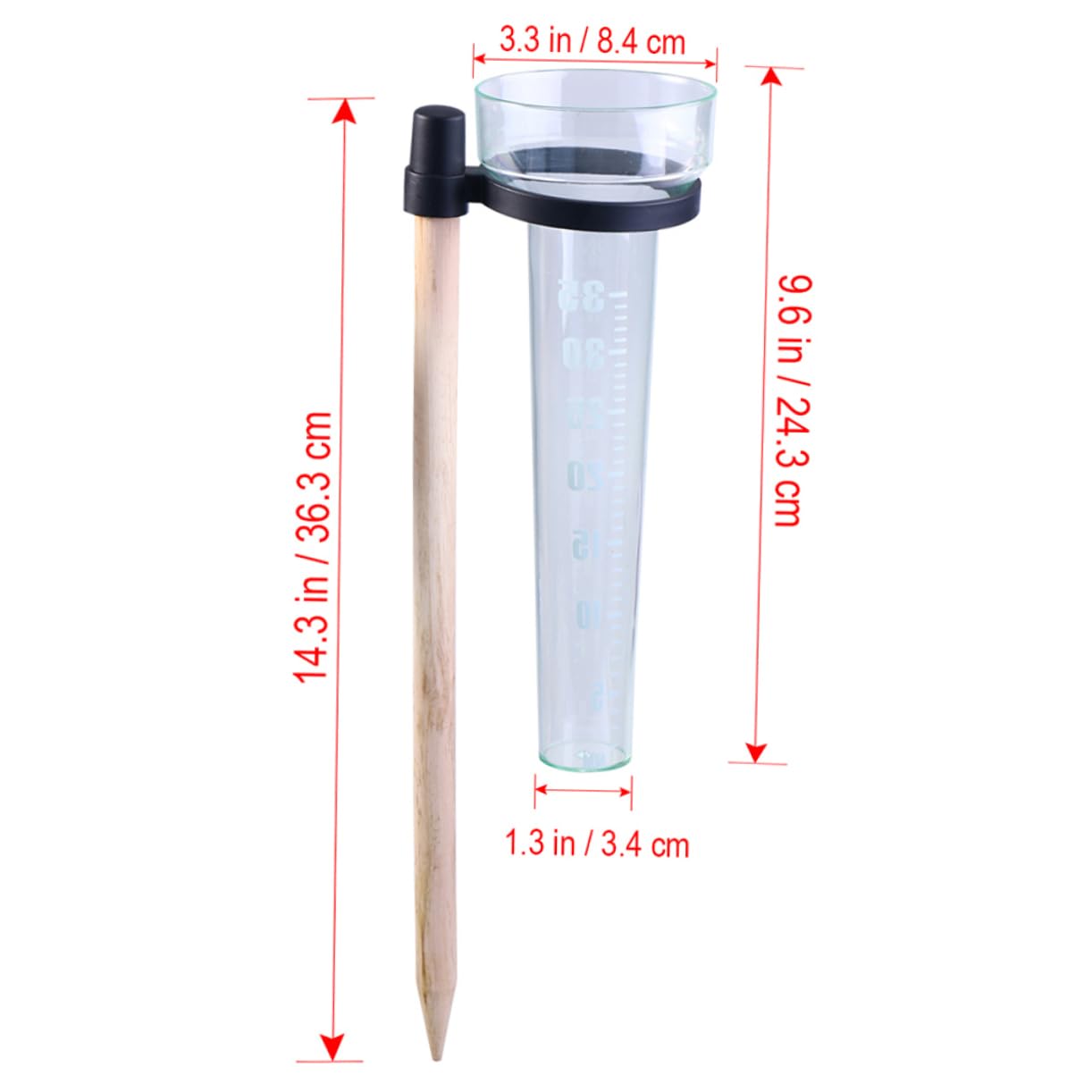 Windrichtungsmesser Regenmesser Thermometer 2 Satz Kunststoff | Außenmessgerät für Garten und Landwirtschaft, Klassisches Ornament für Dekoration