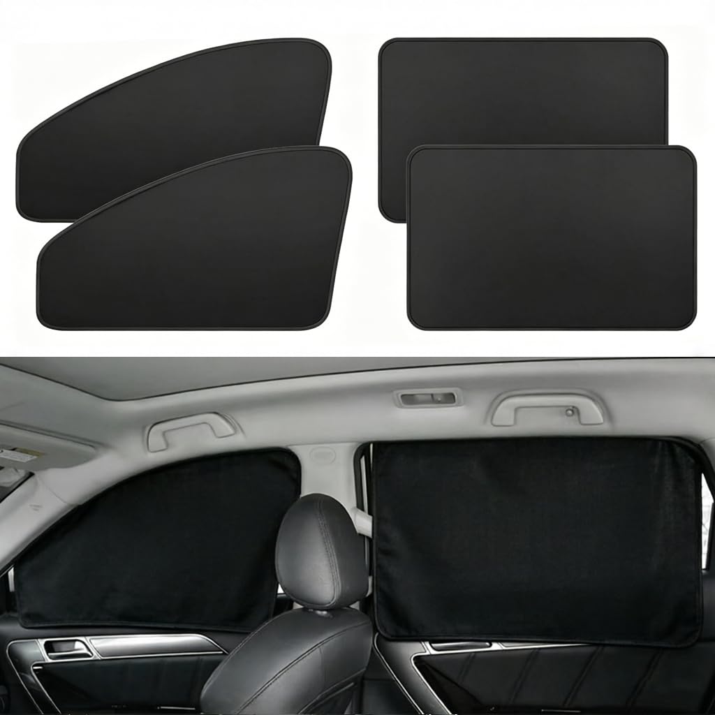 Photo 1 of Car Sunshade, Car Privacy Window Shade, 100% Block Light for Breastfeeding, Taking a nap, Changing Clothes, Camping (Full Sets 4pcs)
